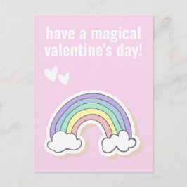 Magisk Alla hjärtans dag, söta barn enhörning regn Vykort