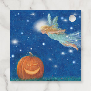 Magisk älva och Jack O'Lantern Halloween-fest Gåvor Etiketter