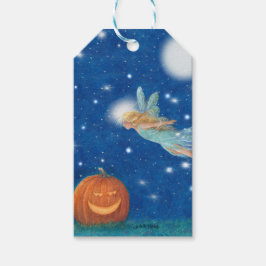 Magisk älva och Jack O'Lantern Halloween-fest Presentetikett