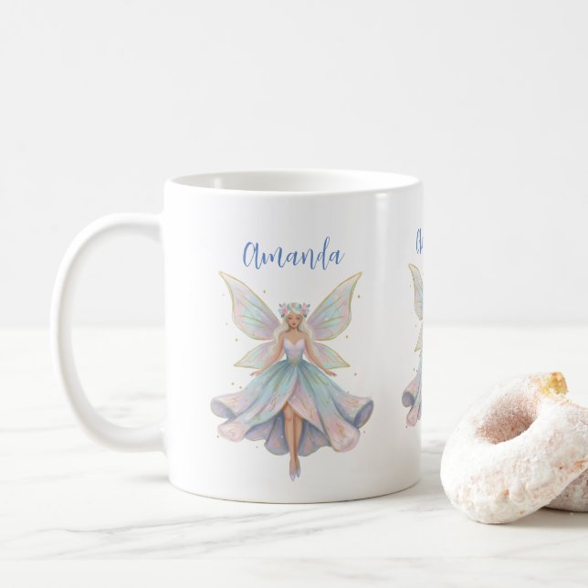 Magisk ängel fe pastel färger kaffemugg (Med munk)