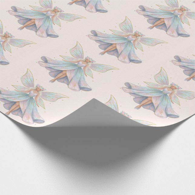 Magisk ängelfe Pastellfärger Mönster Presentpapper (Hörn)