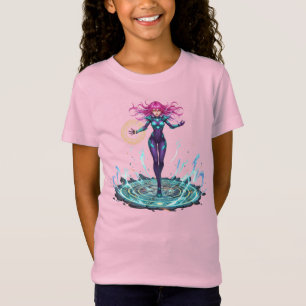 Magisk Anime Hjältinna Rosa Barn T-Shirt