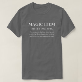 Magisk Artikel Rolig Utrustning Definition Med Vit T Shirt