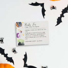 Magisk Baby Halloween neutral bokförfrågan Baby Sh Tilläggskort