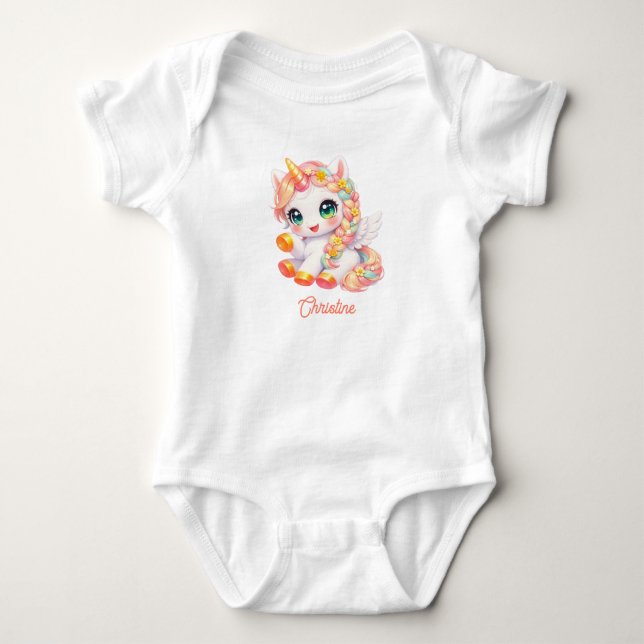 Magisk Bebis Enhörning T Shirt (Framsida)