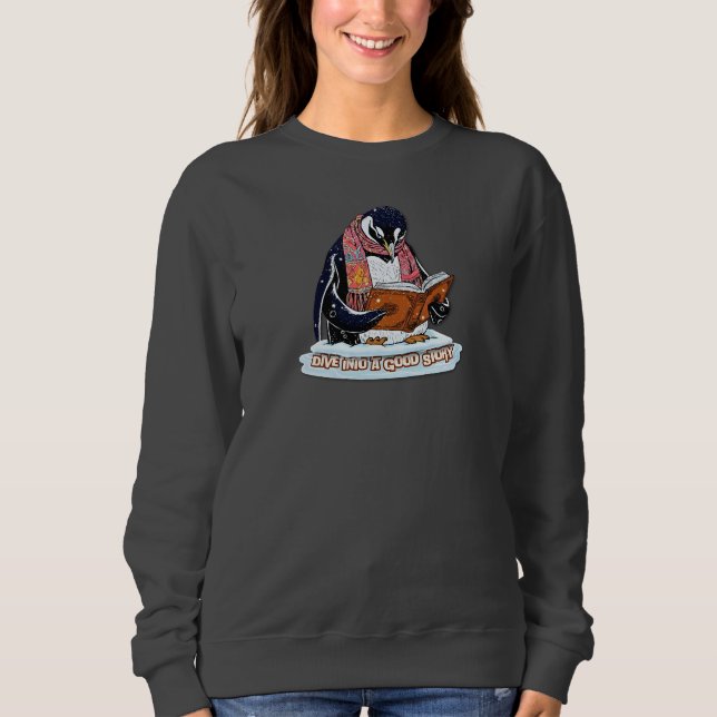 Magisk berättande pingvin vinter bokälskare Sv T Shirt (Framsida)