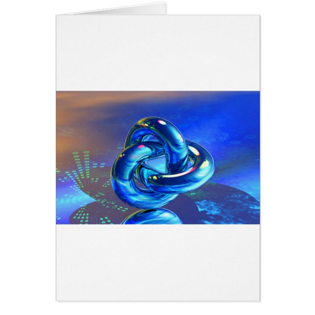 magisk blå ringar hälsningskort (Framsidan)