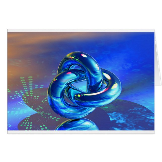 magisk blå ringar hälsningskort (Framsidan Horizontal)