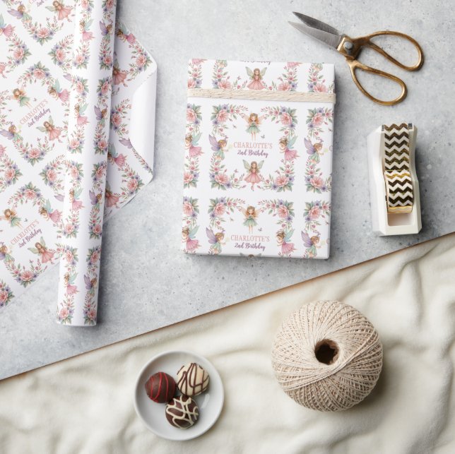 Magisk blomfair 2-årsdag presentpapper (Hantverk)