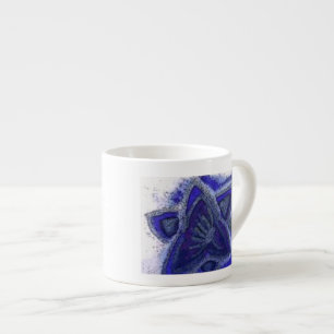 ..Magisk blomma...Konst av Jutta Gabriel... Espressomugg