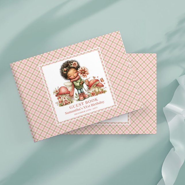 Magisk Blommig Fe 5-års Födelsedags Gästbok (Magical Floral Fairy 5th Birthday Guest Book)