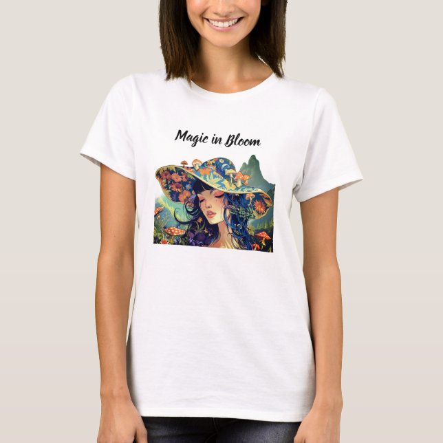 Magisk blomning dam-T-shirt T Shirt (Framsida)