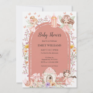 Magisk Boho Sagoträdgård Baby Shower Inbjudan