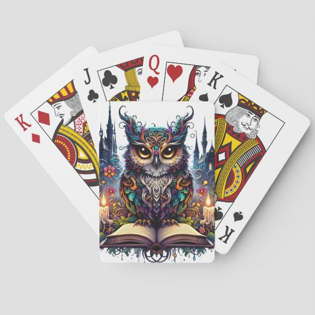 Magisk Boklig Uggla Casinokort (Baksidan)
