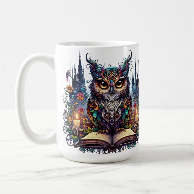 Magisk Boklig Ugl Kaffemugg (Vänster)