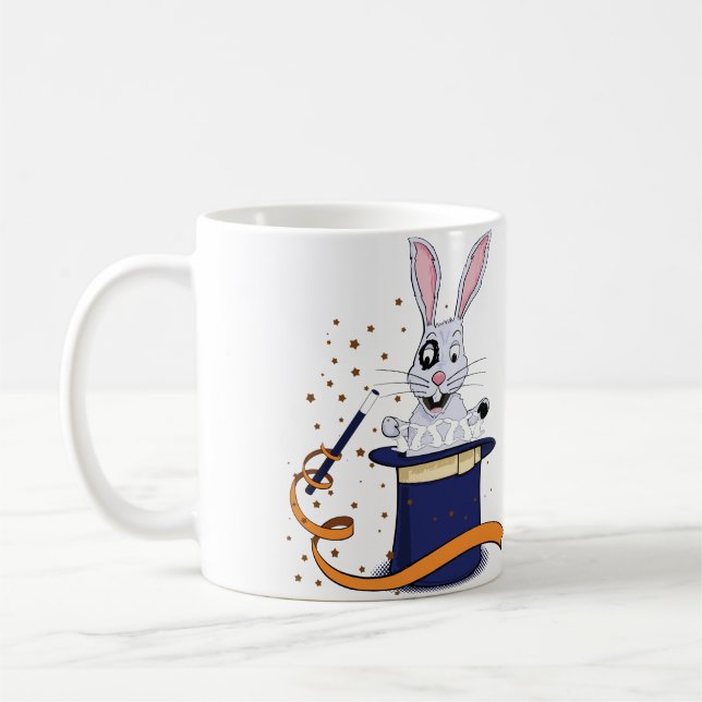 Magisk bunny i top hat kaffemugg (Vänster)