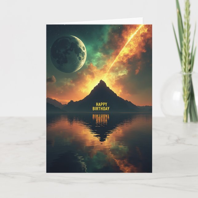 Magisk Celestial Födelsedags Kort (Framsida)