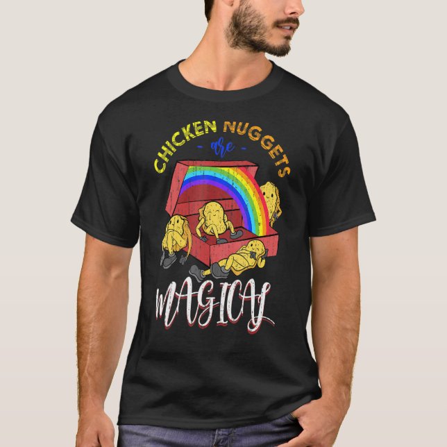 Magisk Chicken Nugget Snabbmat Chicken Nuggets T Shirt (Framsida)