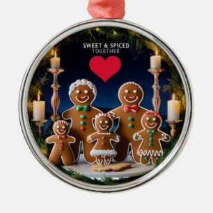 Magisk Cinematic Gingerbread Familjekrans Julgransprydnad Metall