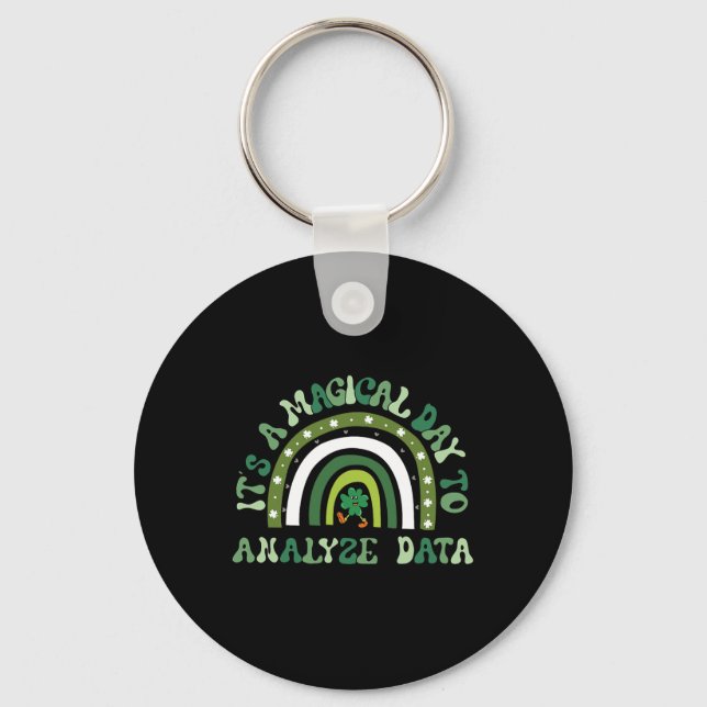 Magisk Dag För Att Analysera Data Groovy St Patric Nyckelring (Framsida)