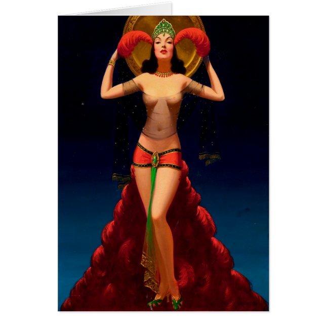 Magisk damträmassa klämmer fast upp hälsningskort (Framsidan)