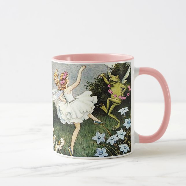 Magisk dansande fe och groda tvåtons kaffemugg (Höger)