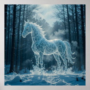 Magisk digital häst poster