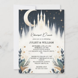 Magisk Dröm Mystiska Stjärnor Måne Rehearsal Midda Inbjudningar