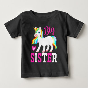 Magisk enhörning för storesyster med regnbågshår o t shirt