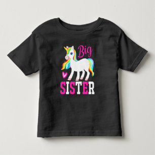 Magisk enhörning för storesyster med regnbågshår o t shirt