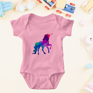 Magisk Enhörning Galaxy Abstrakt Blå Lila T Shirt