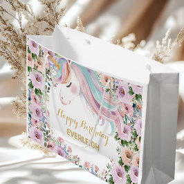 Magisk Enhörning Lila Blomma 1-års födelsedag