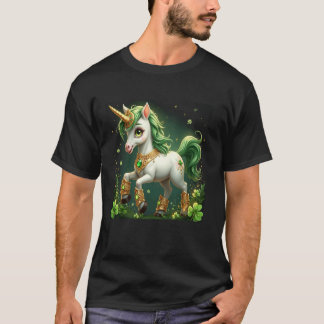 Magisk Enhörning Shamrock, Rolig St. Paddyu2019s D T Shirt