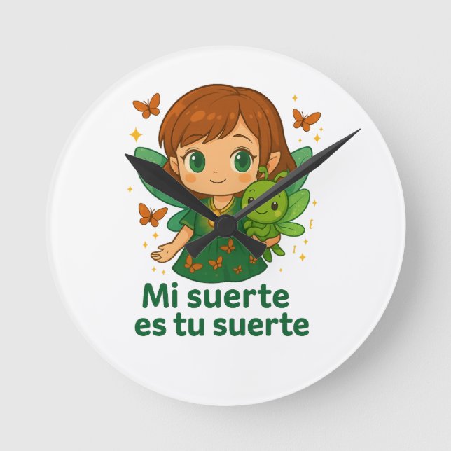 Magisk Fäktyggväggur - ManoMadre Tati Collecti Rund Klocka (Framsida)