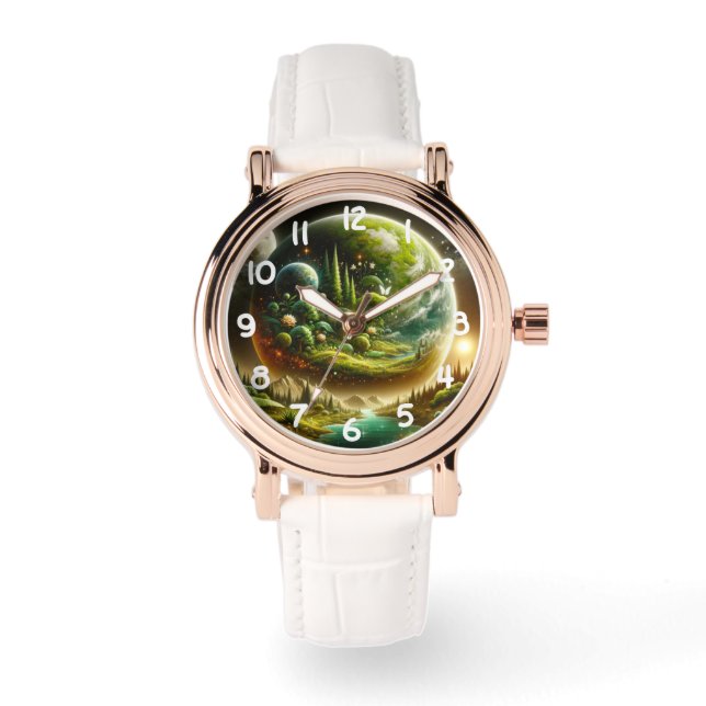 Magisk Fantasy-plan med kelestial natur Armbandsur (Framsida)