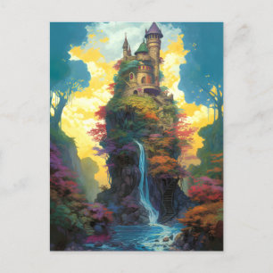 Magisk Fantasy Slott Postkort Vykort