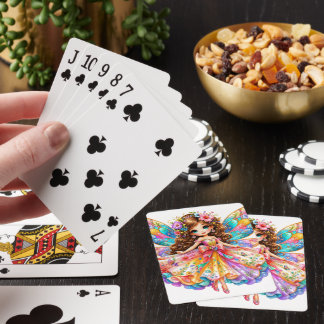 Magisk Färgrik Älva Digital Clipart - Söt Fantasi Casinokort
