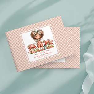Magisk Fe 4-årsdag Pastell Rosa Gästbok