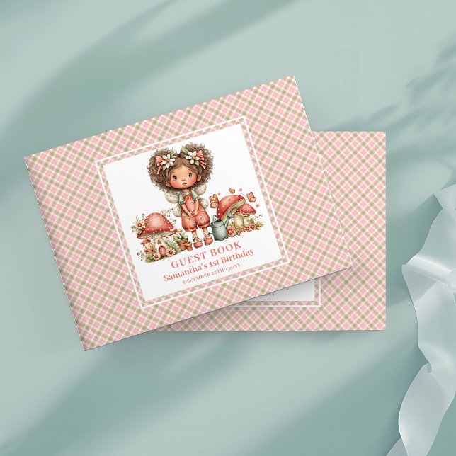 Magisk Fe 4-årsdag Pastell Rosa Gästbok (Magical Fairy 4th Birthday Pastel Pink Guest Book)
