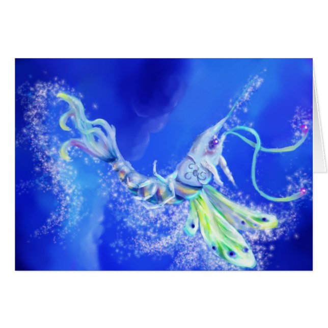 Magisk felik räka hälsningskort (Framsidan Horizontal)