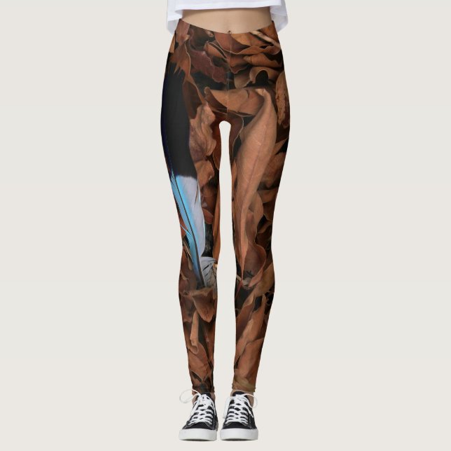 Magisk Fjäder på Baobabblad Leggings (Framsida)