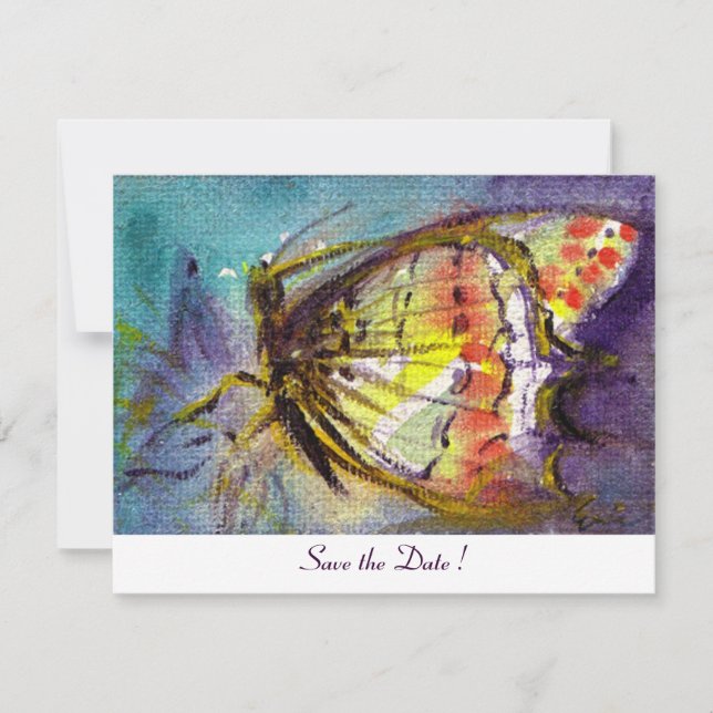 MAGISK FJÄRIL, vit Inbjudningar (Framsida)