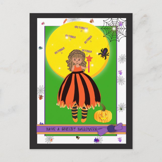 Magisk flicka vykort (Framsida)