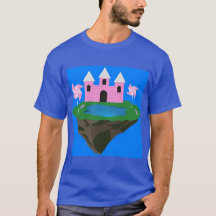 Magisk Flytande Slott Fantasy T-Shirt