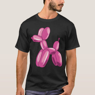 Magisk födelsedagsballongdjur tjej hund t shirt