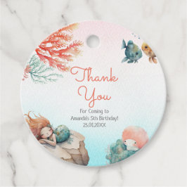 Magisk Födelsedagsfest under Sea Watercolor Gåvor Etiketter