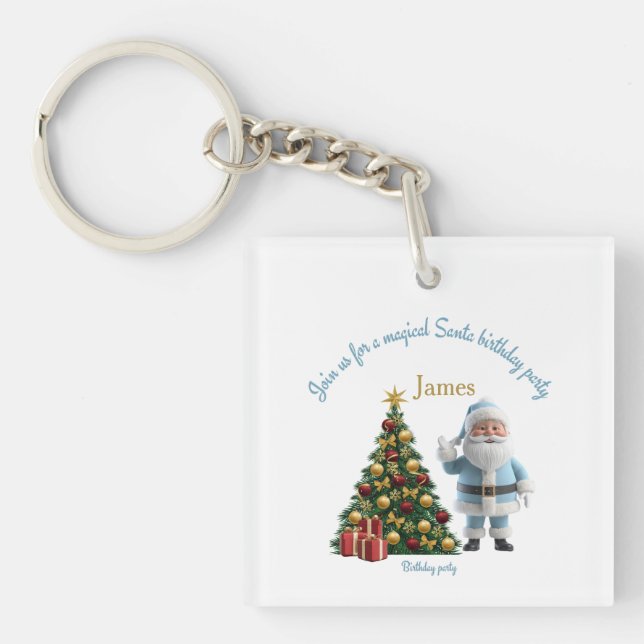 Magisk födelsedagsinbjudan med Tomte  (Framsidan)