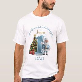 Magisk födelsedagsinbjudan med tomte – 1-års födel t shirt