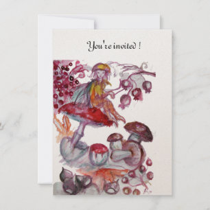 MAGISK FOLLET AV MUSHROOMER, Fantasy Baby Shower Inbjudningar