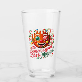 Magisk Gingerbread Man Festiv Jul Dryck Glaskopp